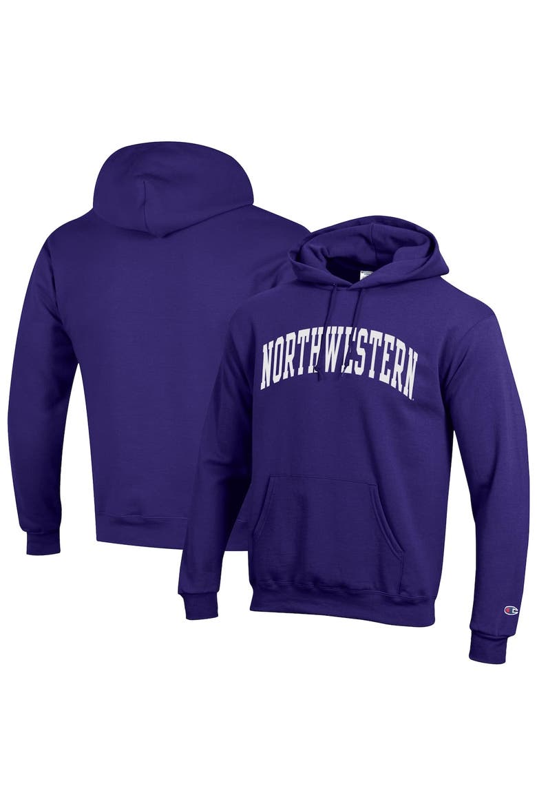 Men's Champion  Purple Northwestern Wildcats Basic Arch Fleece Pullover Hoodie, Main, color, Purple
