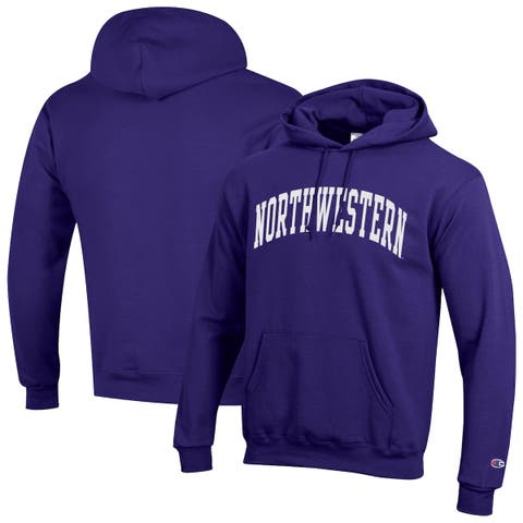 Men's Champion  Purple Northwestern Wildcats Basic Arch Fleece Pullover Hoodie