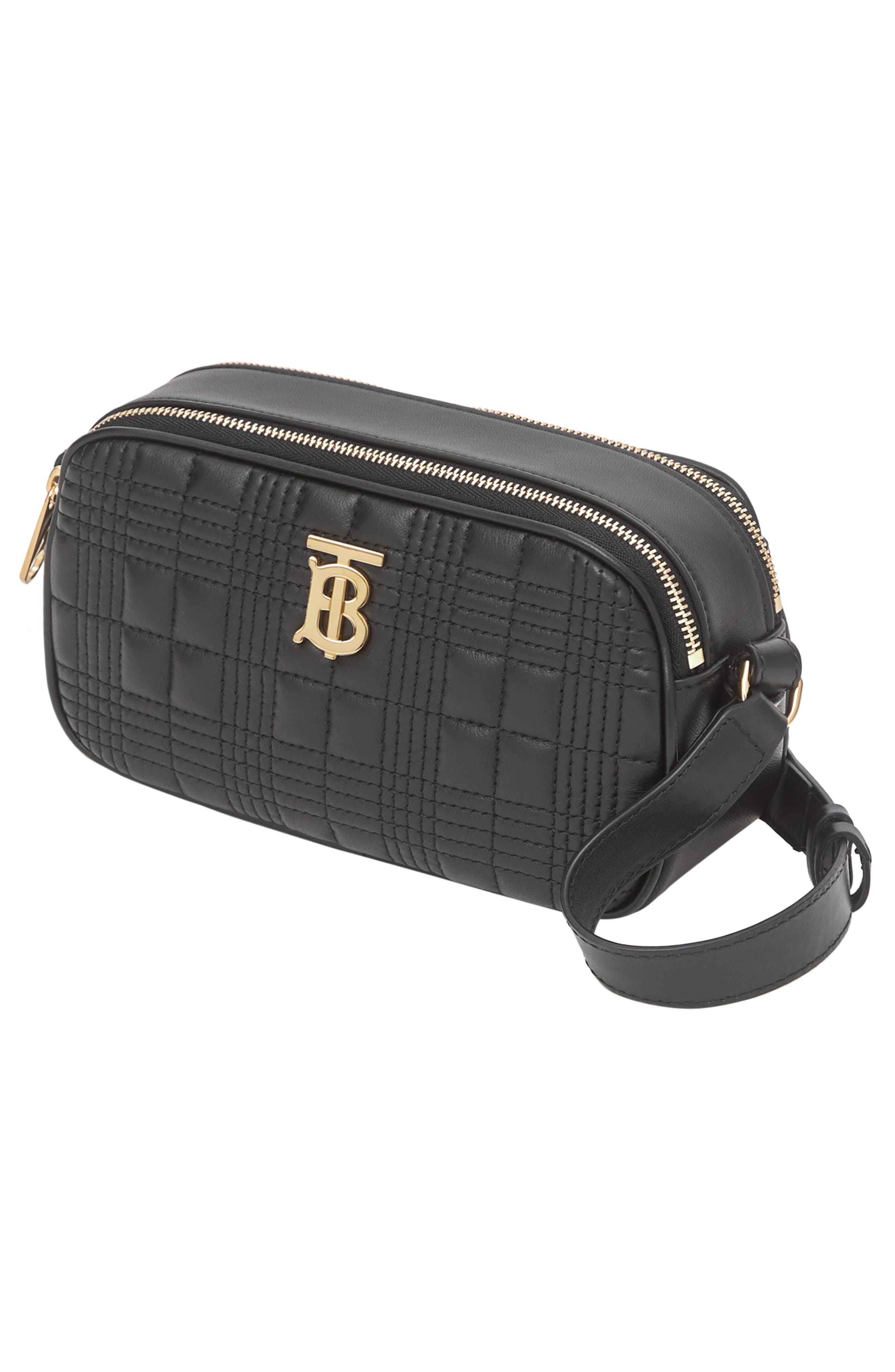 Burberry Micro Quilted Leather Camera Bag, Alternate, color, 