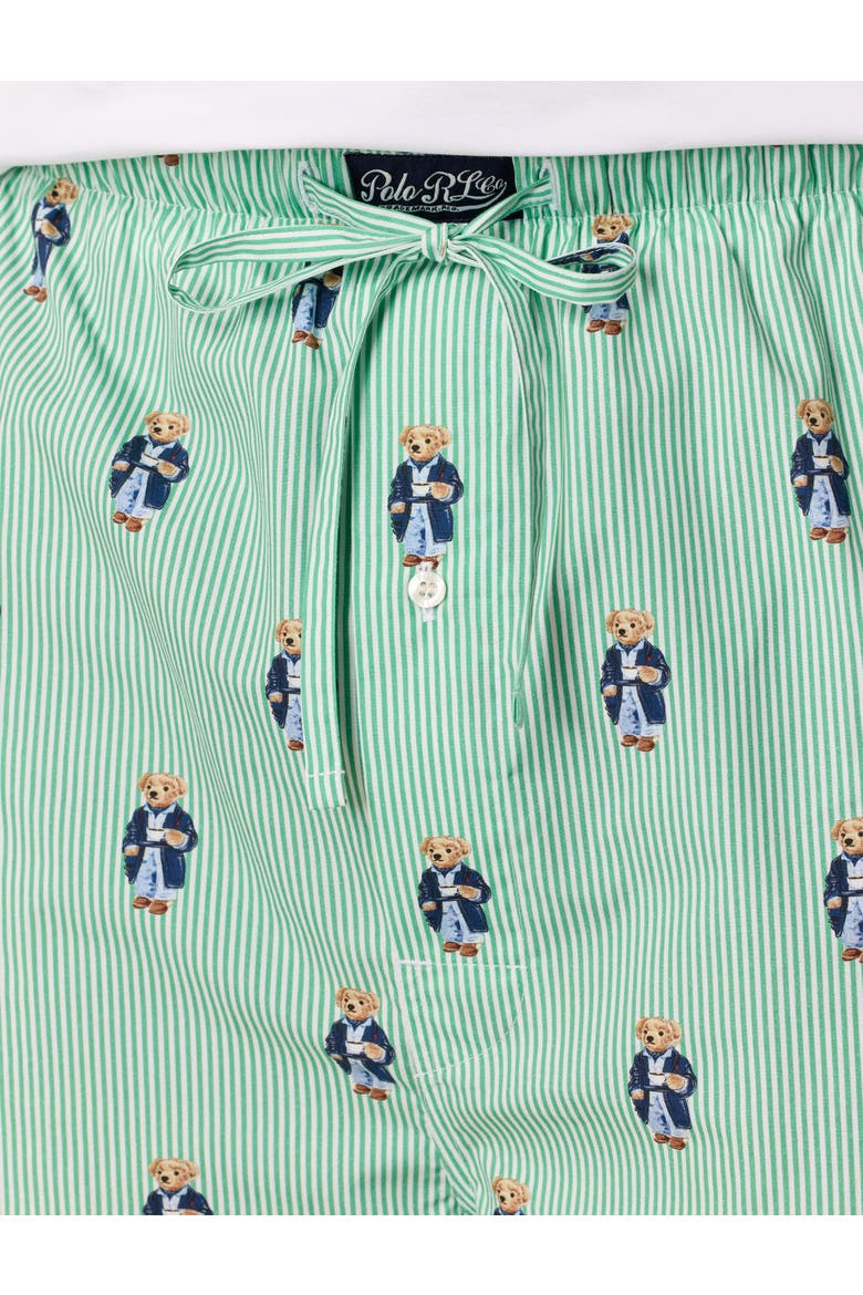 Big & Tall Morning Bear Printed Lounge Shorts, Alternate, color, GREEN