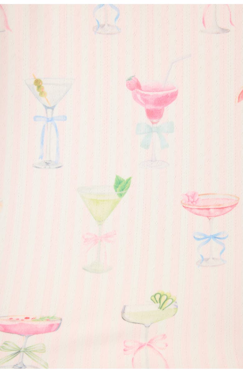 PJ Salvage Pretty Punch Double Brushed Pointelle Short Pajamas, Alternate, color, Baby Pink