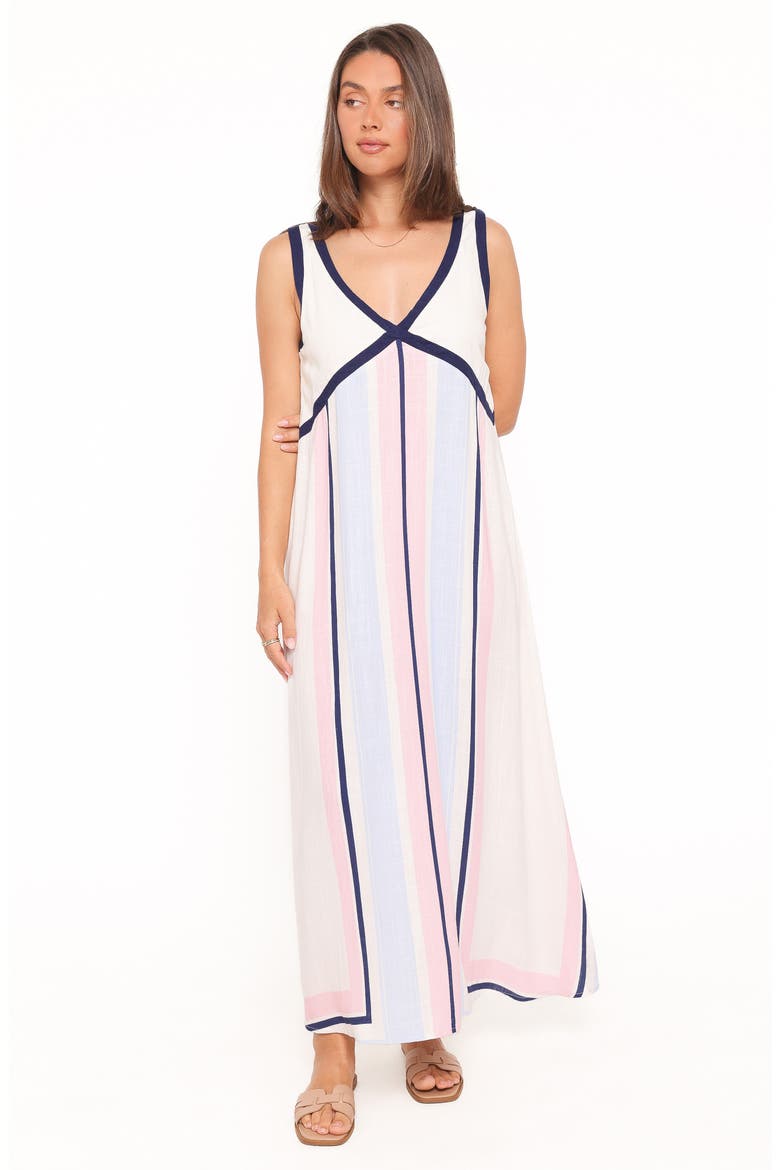 Mackay Stripe Maxi Dress, Alternate, color, BLUE/ PINK STRIPE