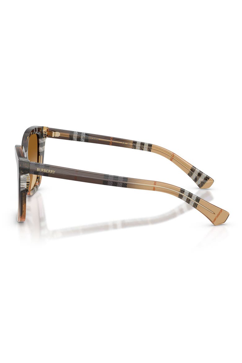 52mm Gradient Square Sunglasses, Alternate, color, CHECK GRADIENT SAND / BROWN
