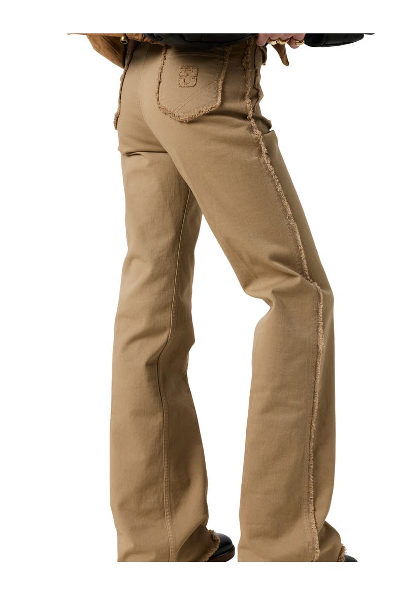 Anna Frayed Edge Jeans, Alternate, color, Sand