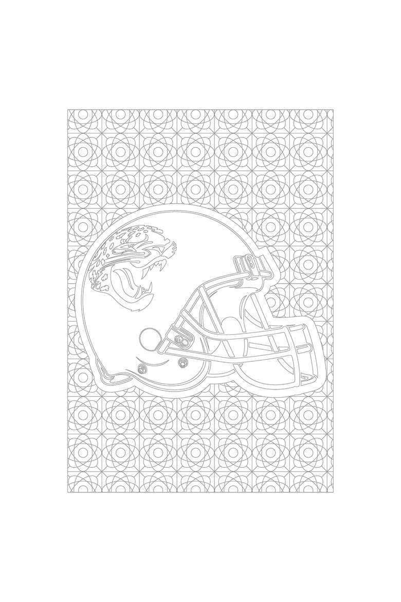 In the Sports Zone NFL Adult Coloring Book, Jacksonville Jaguars, Alternate, color, Multicolored