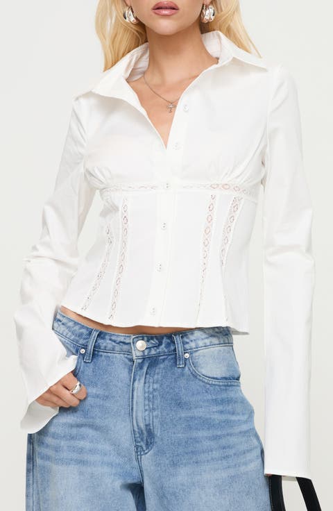 Women's Lace Button Up Tops | Nordstrom