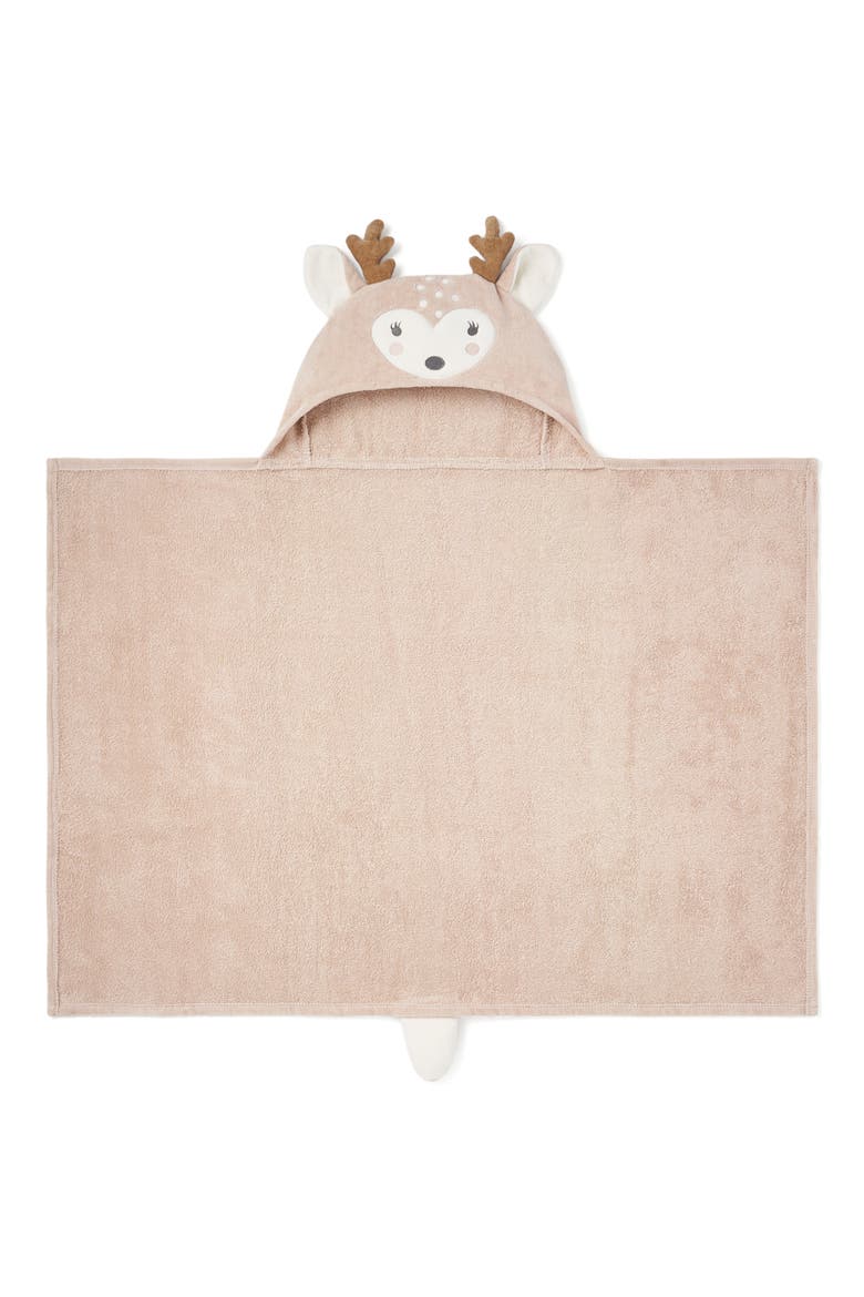 Terry Velour Hooded Fawn Towel, Main, color, TAUPE