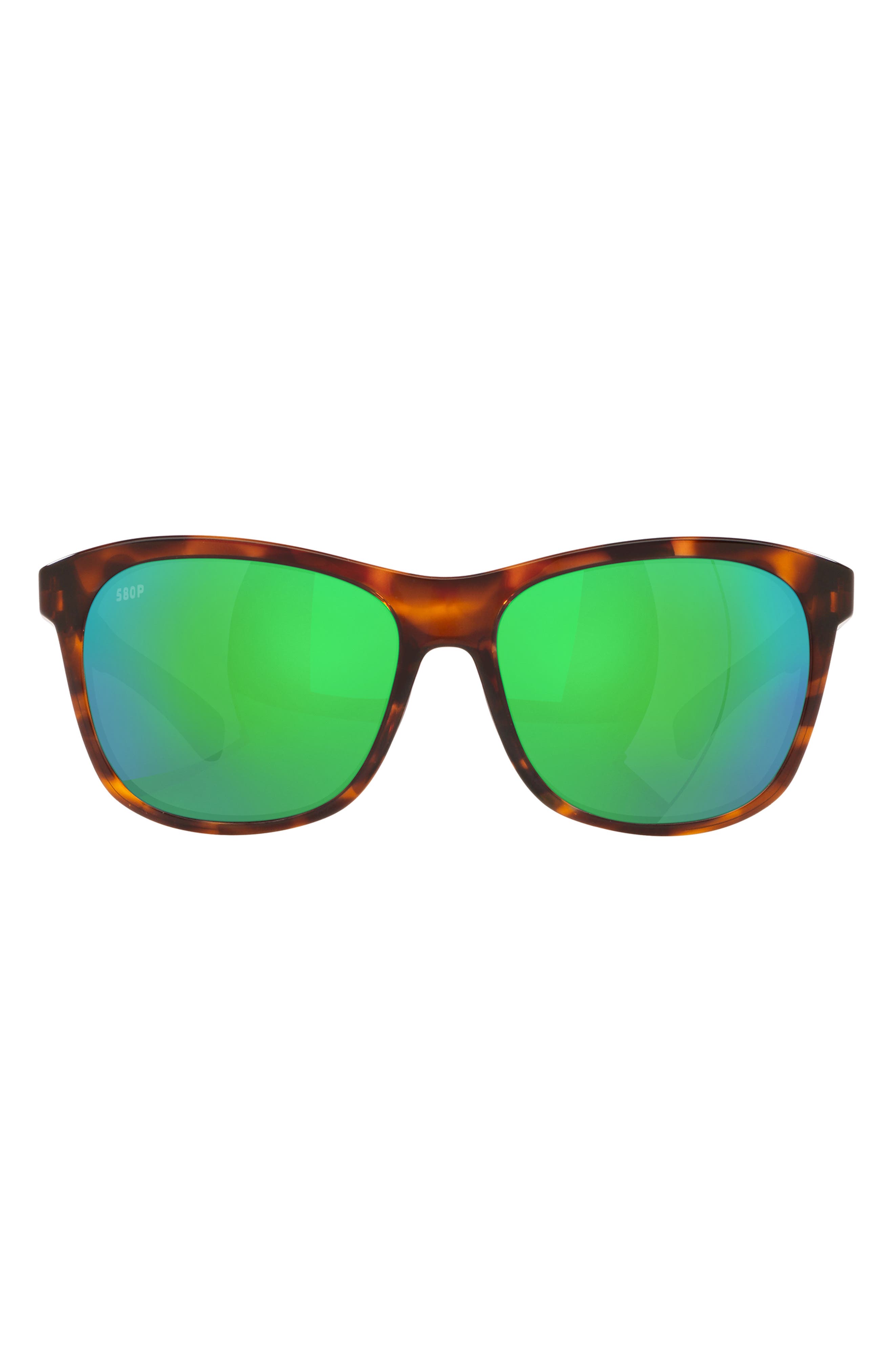56mm Polarized Rectangle Sunglasses