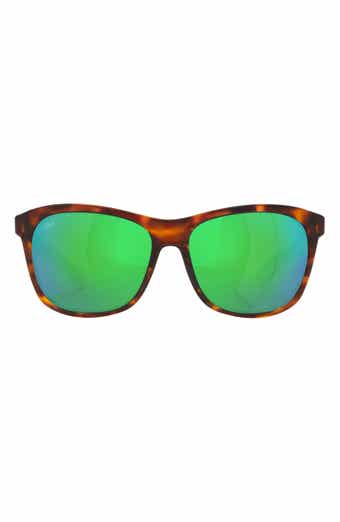 56mm Polarized Rectangle Sunglasses