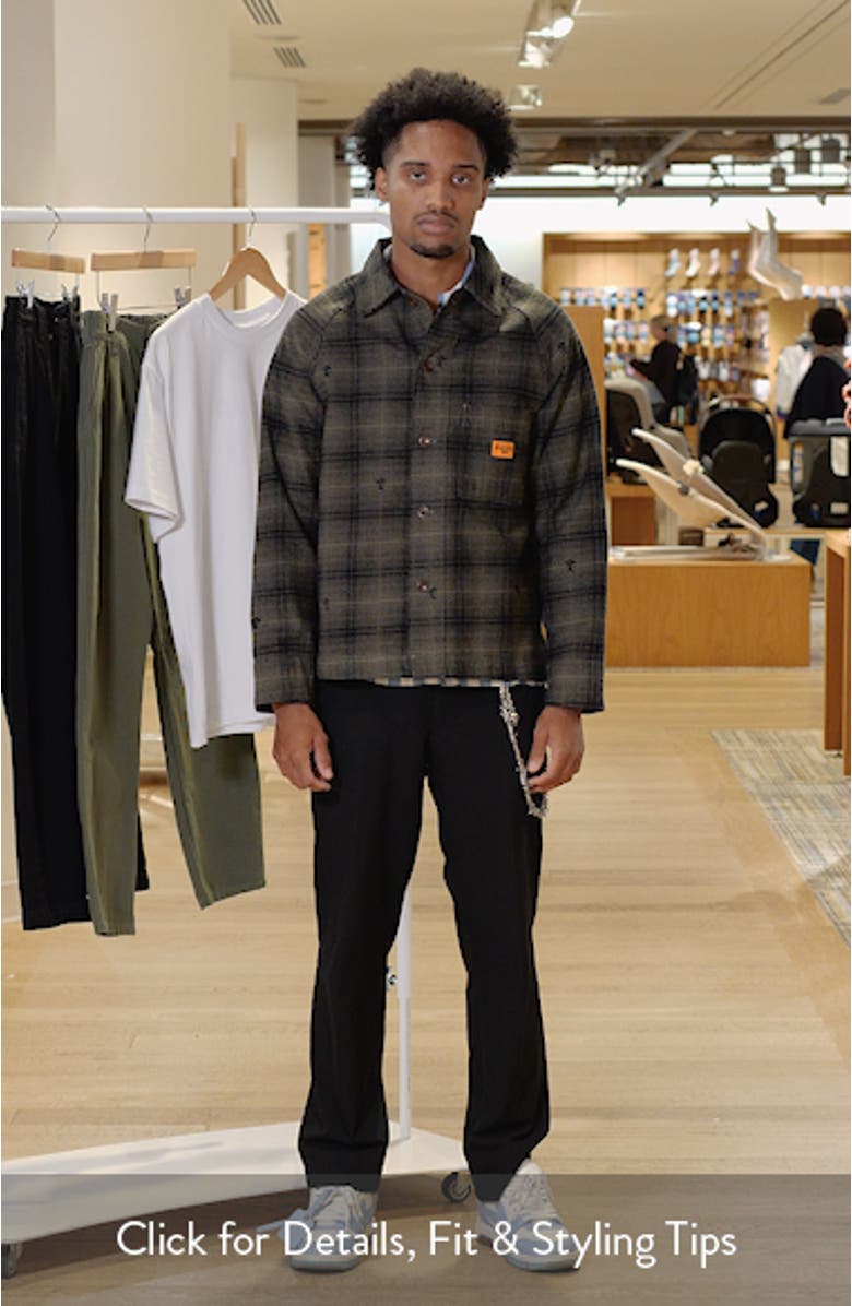 Thistle Plaid Organic Cotton Front of House Jacket, sales video thumbnail