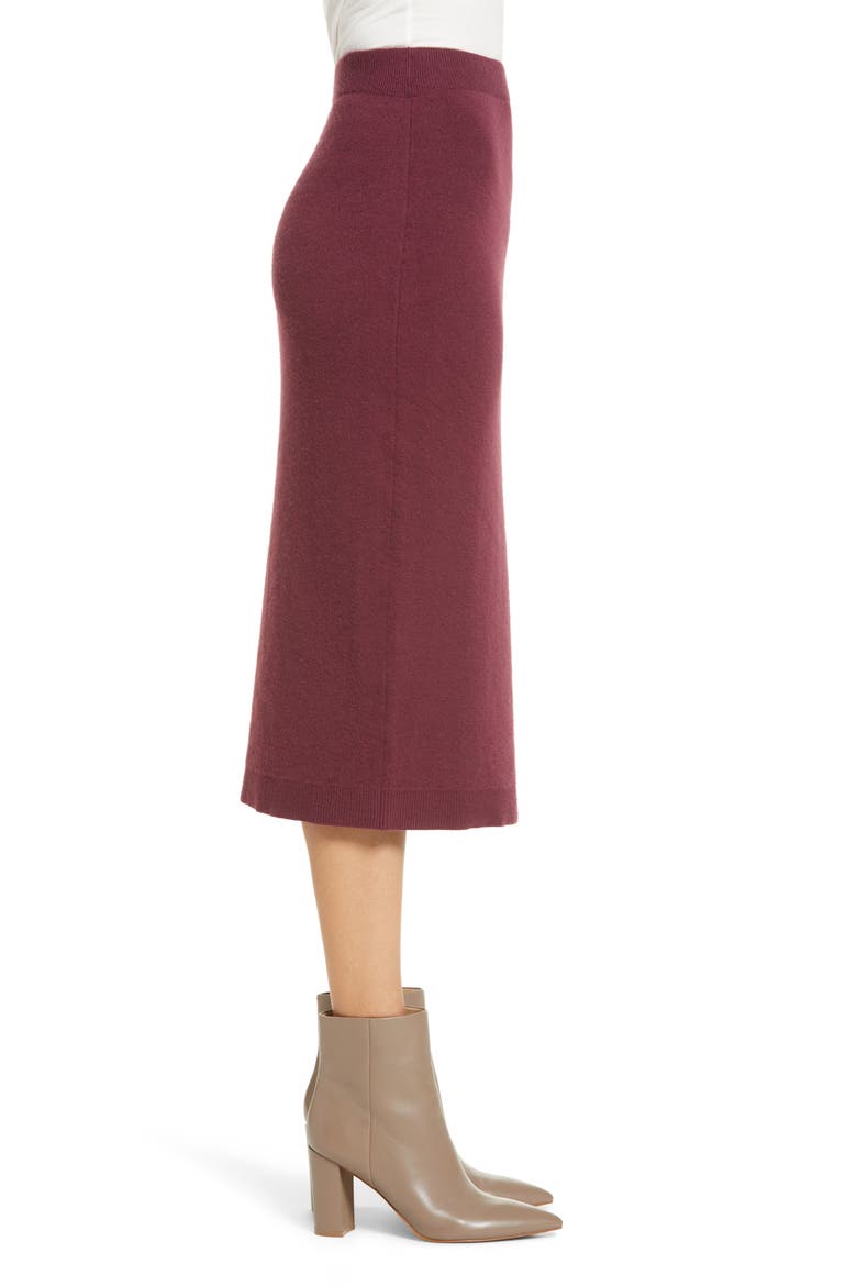 Sweater Skirt, Alternate, color, BURGUNDY FIG
