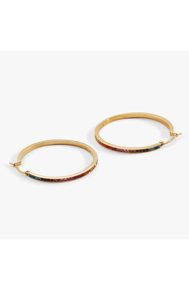 Alex and Ani Rainbow Ombre Pave Hoop, Alternate, color, Rainbow Ombre