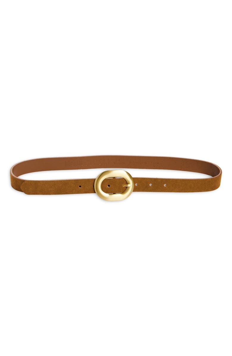 Nordstrom Jolene Suede Belt, Main, color, Cognac