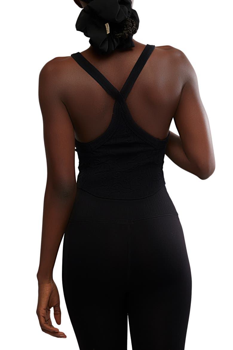 Daydream Rib Racerback Tank, Alternate, color, BLACK