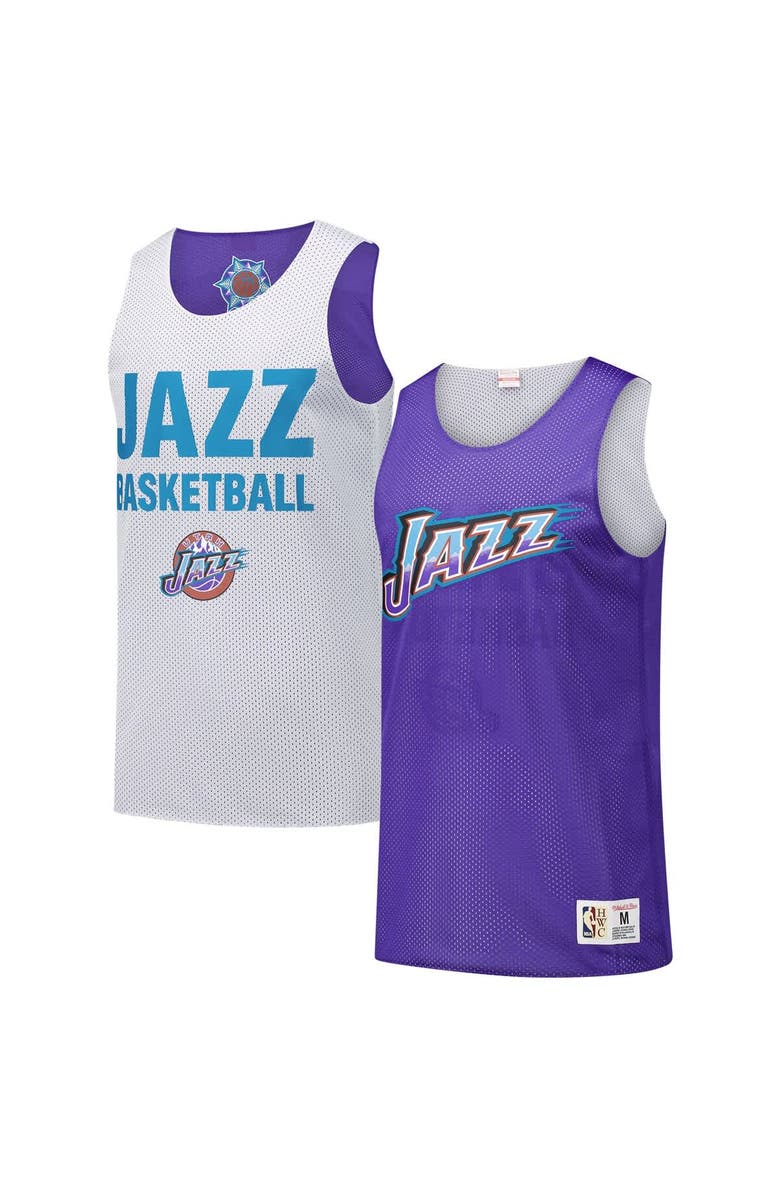 Mitchell & Ness Men's Mitchell & Ness Purple Utah Jazz Hardwood Classics Reversible Mesh Practice Jersey, Alternate, color, Purple
