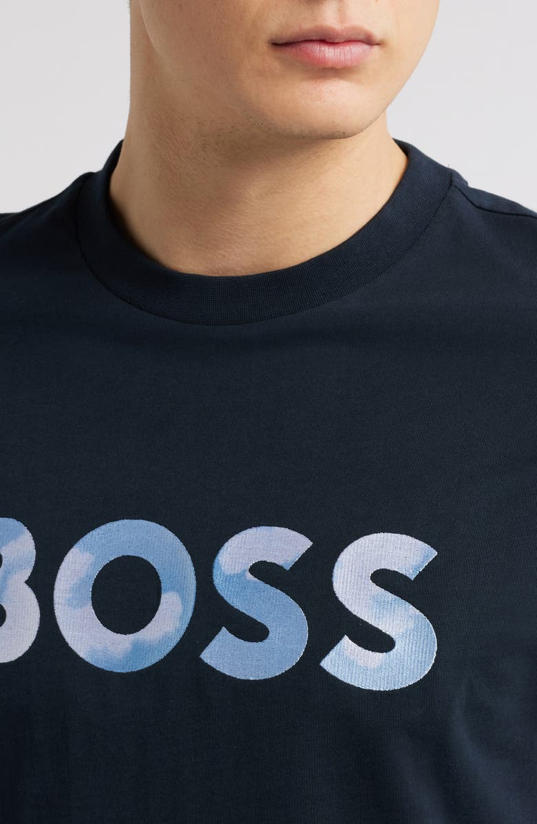 BOSS Thompson Logo Graphic T-Shirt, Alternate, color, Dark Blue