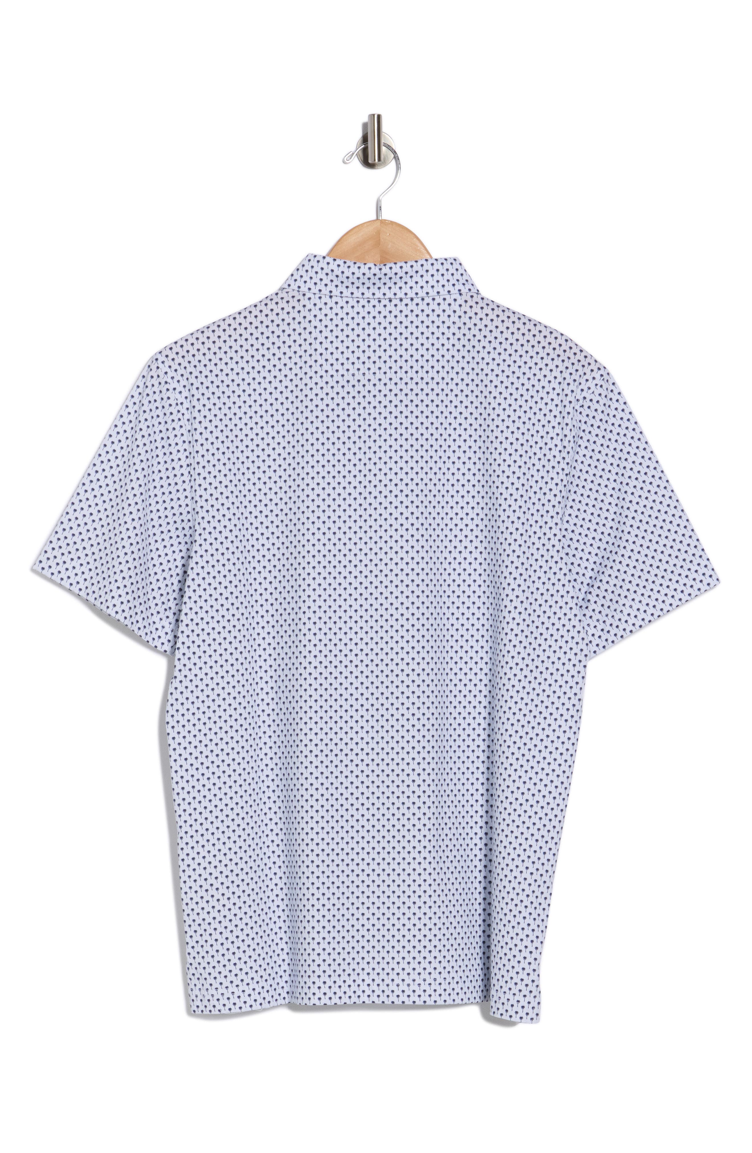 Palm Tree Stretch Cotton Knit Polo - image 2