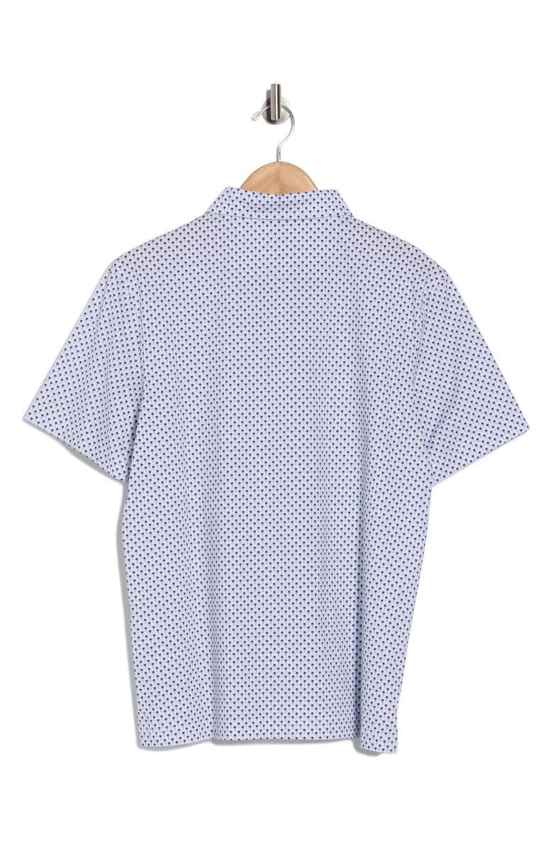 Bugatchi Palm Tree Stretch Cotton Knit Polo, Alternate, color, White