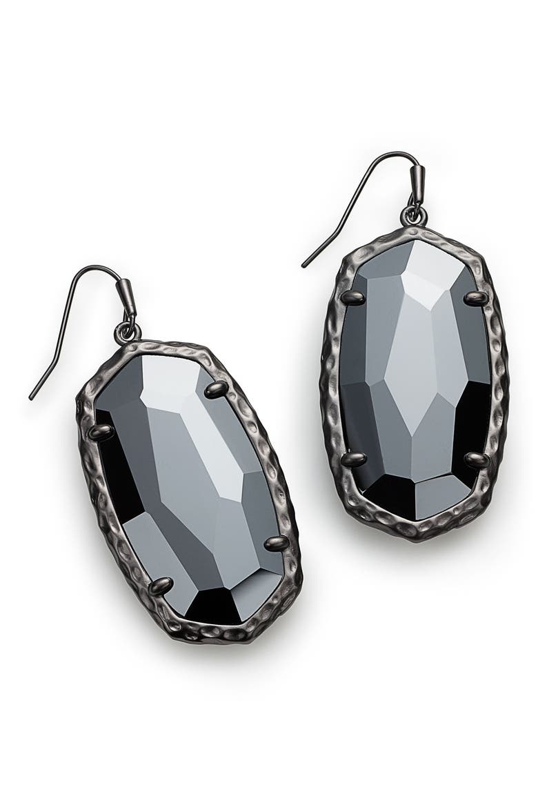 Ella Drop Earrings, Main, color, CLEAR MIRROR/ HEMATITE