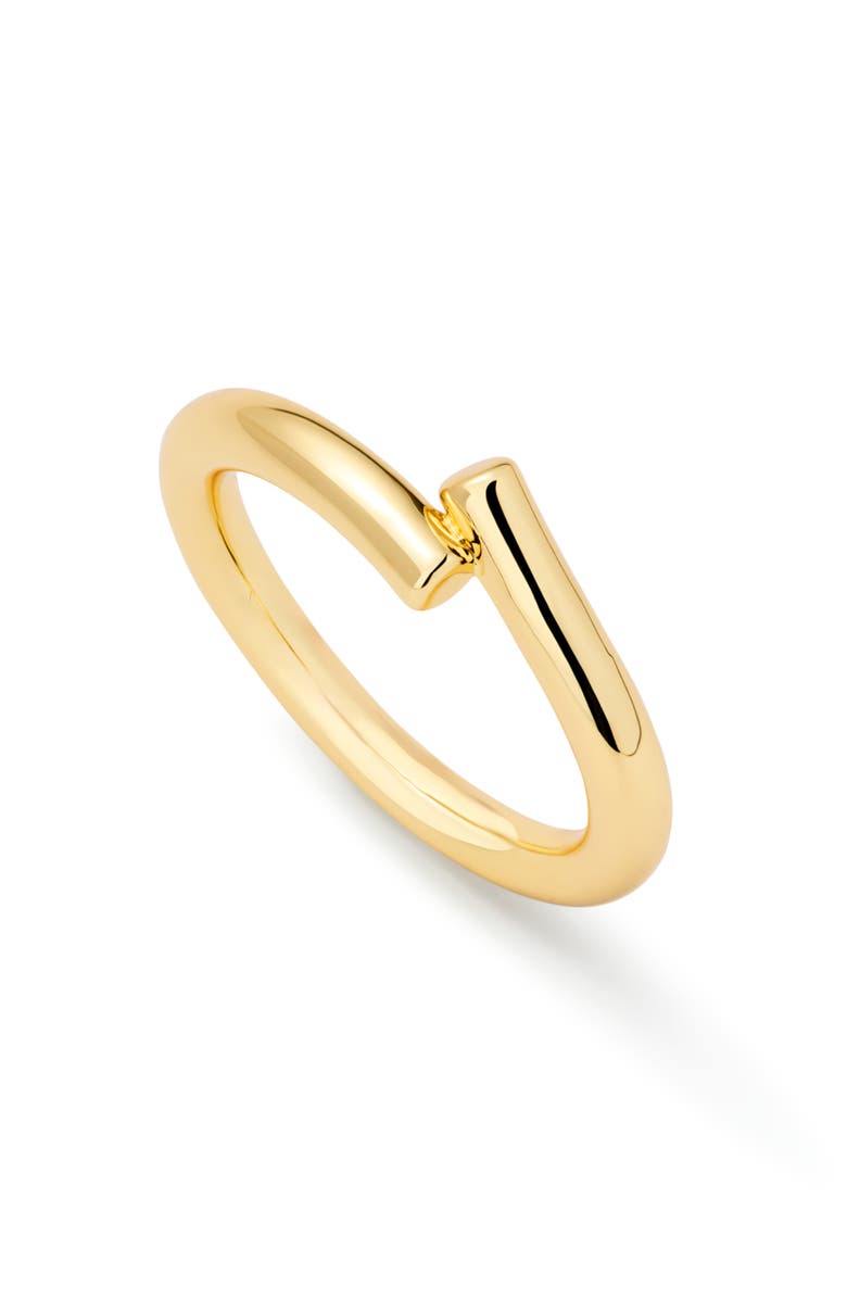Ana Luisa Gold Band Ring - Clover, Main, color, 