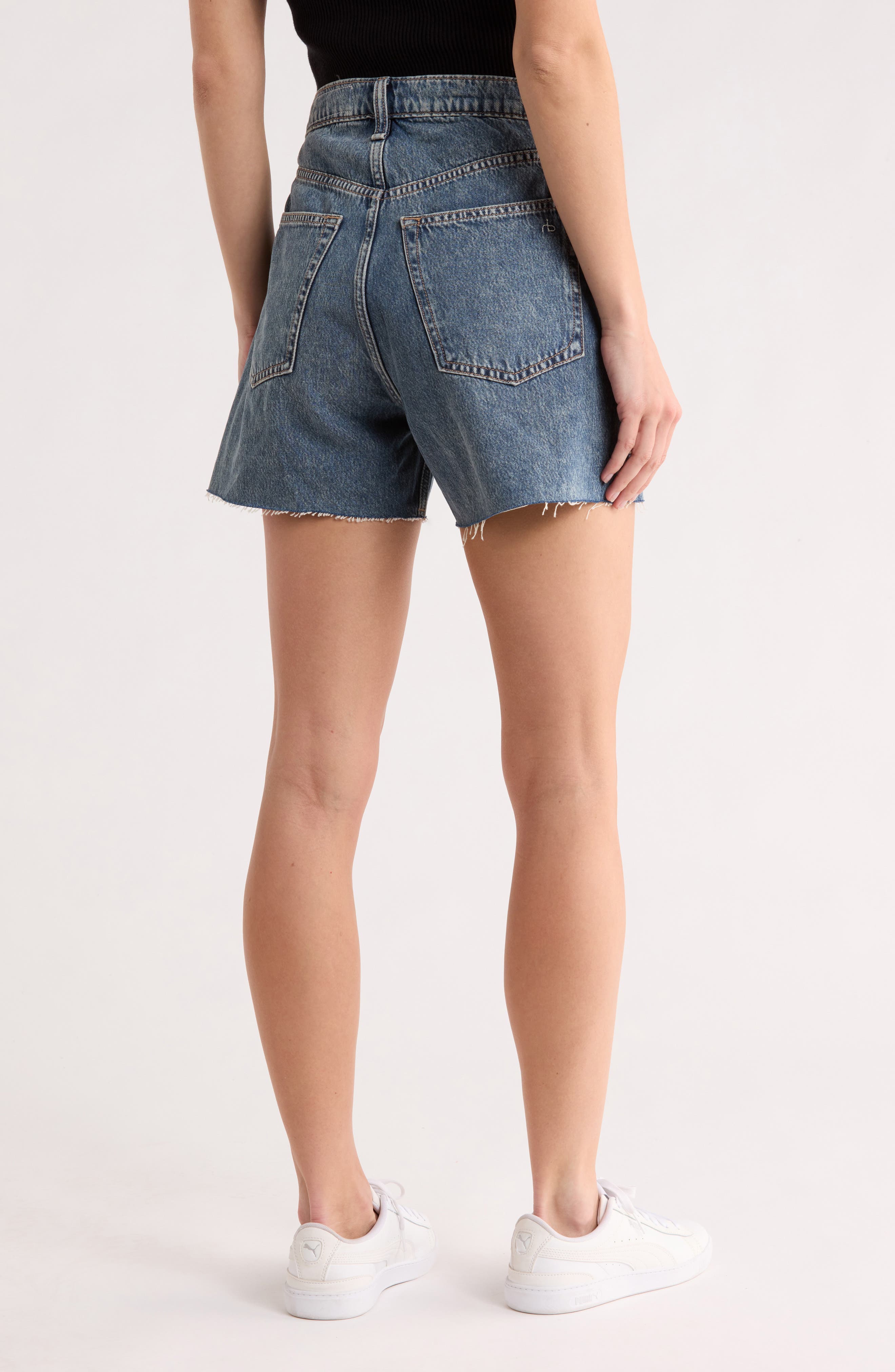 Retro Denim Cutoff Shorts - image 2