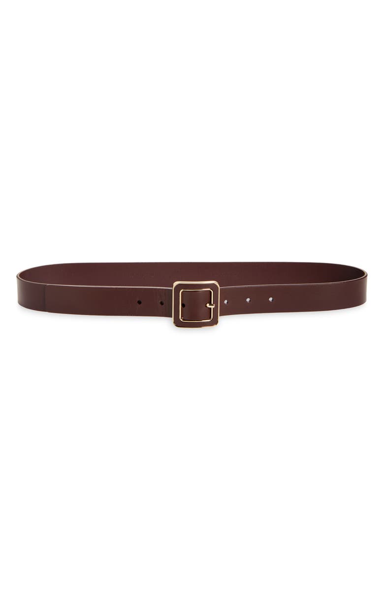 Nordstrom Mila Leather Belt, Main, color, Burgundy- Gold