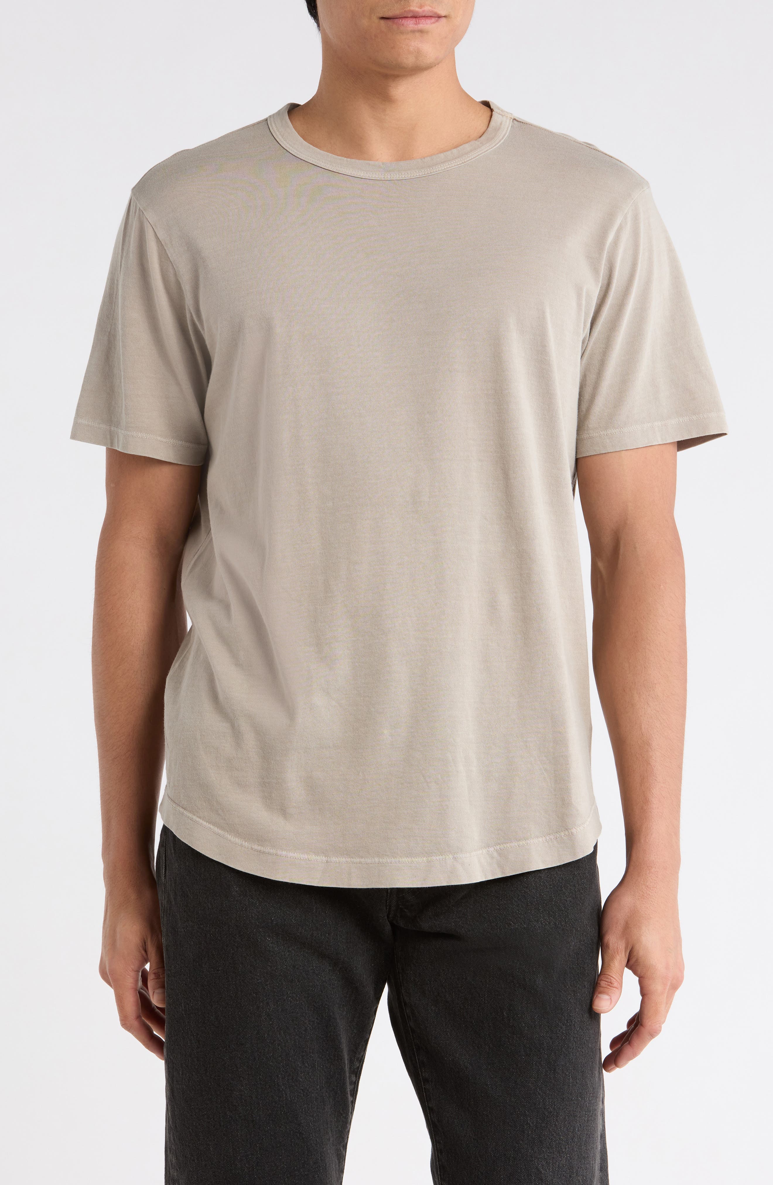 BUCK MASON Pima Cotton Curved Hem T-Shirt