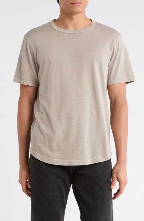 Pima Cotton Curved Hem T-Shirt