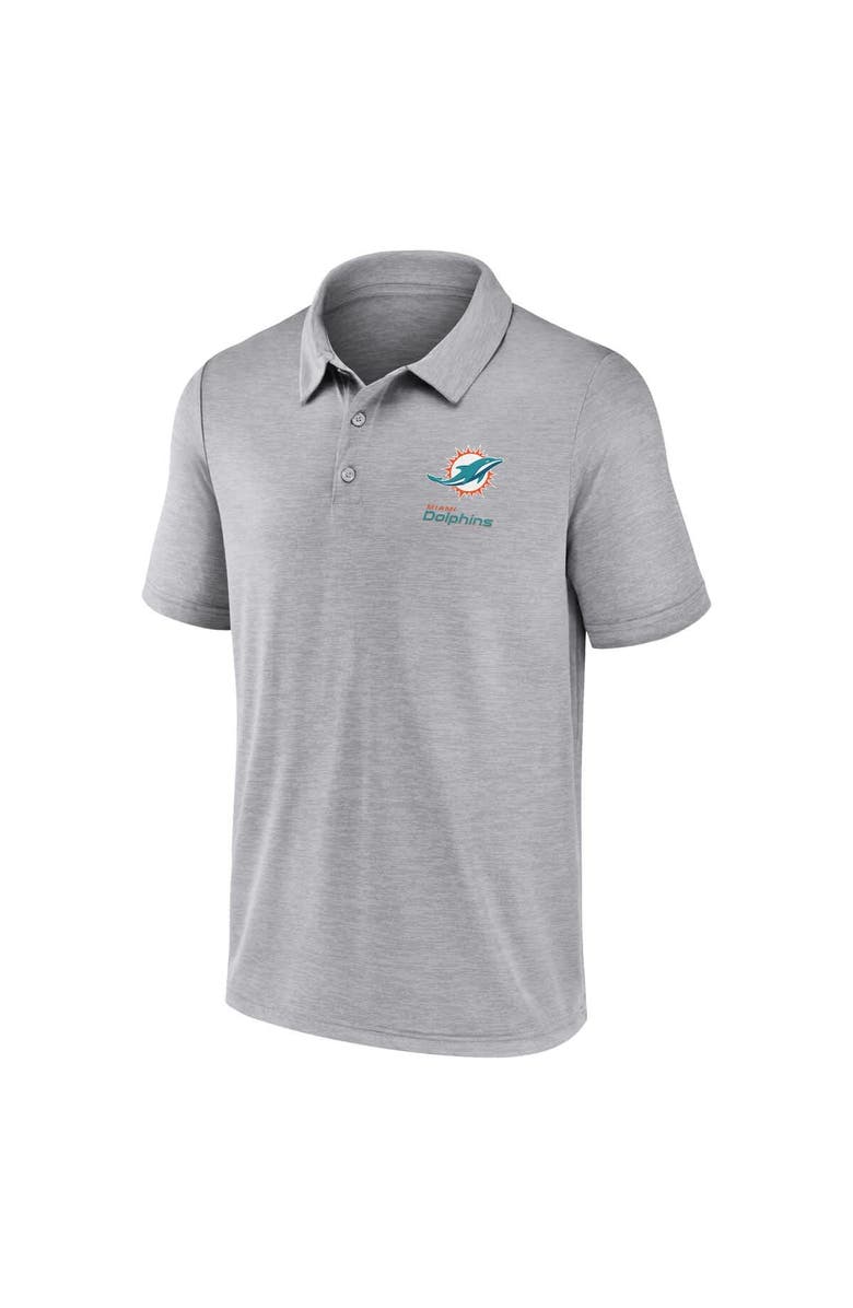 FANATICS Men's Fanatics Gray Miami Dolphins Making Waves Polo, Alternate, color, Gray