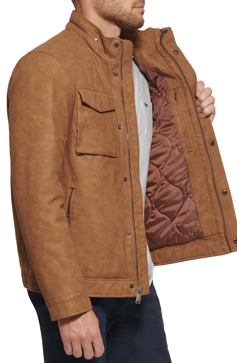 Dockers<sup>®</sup> Faux Leather Military Jacket, Alternate, color, Saddle