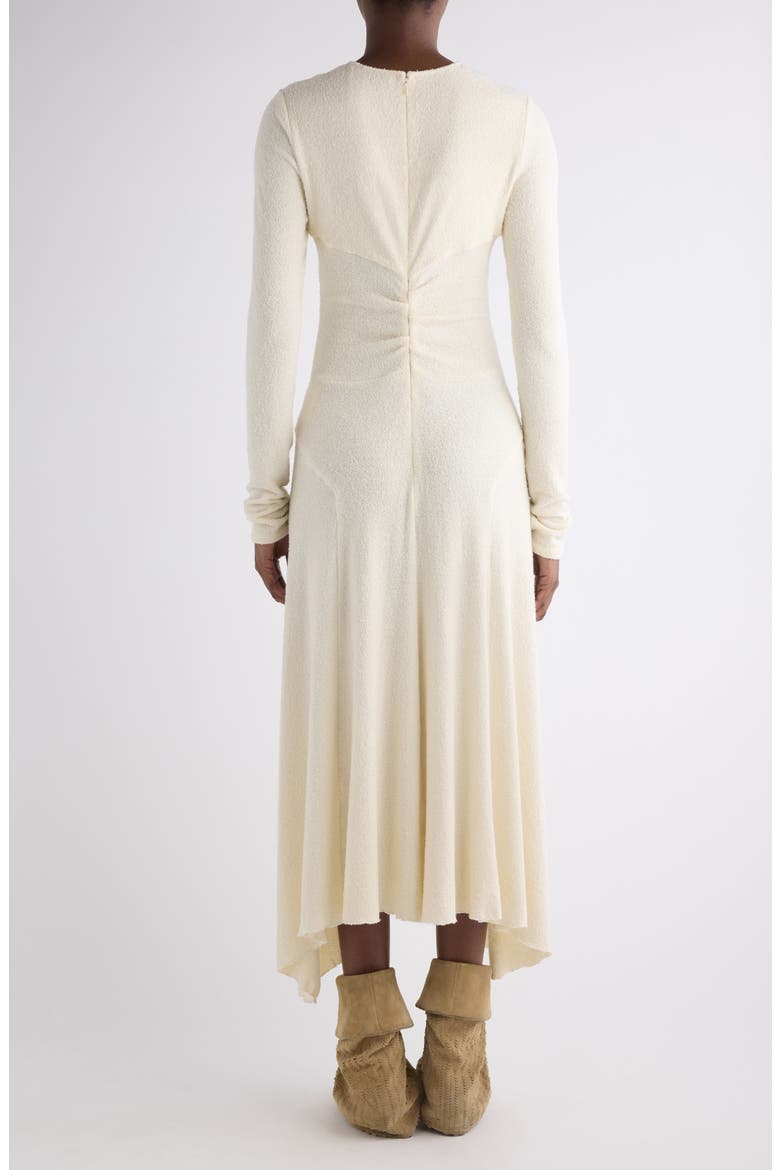 Flora Long Sleeve Asymmetric Dress, Alternate, color, ECRU