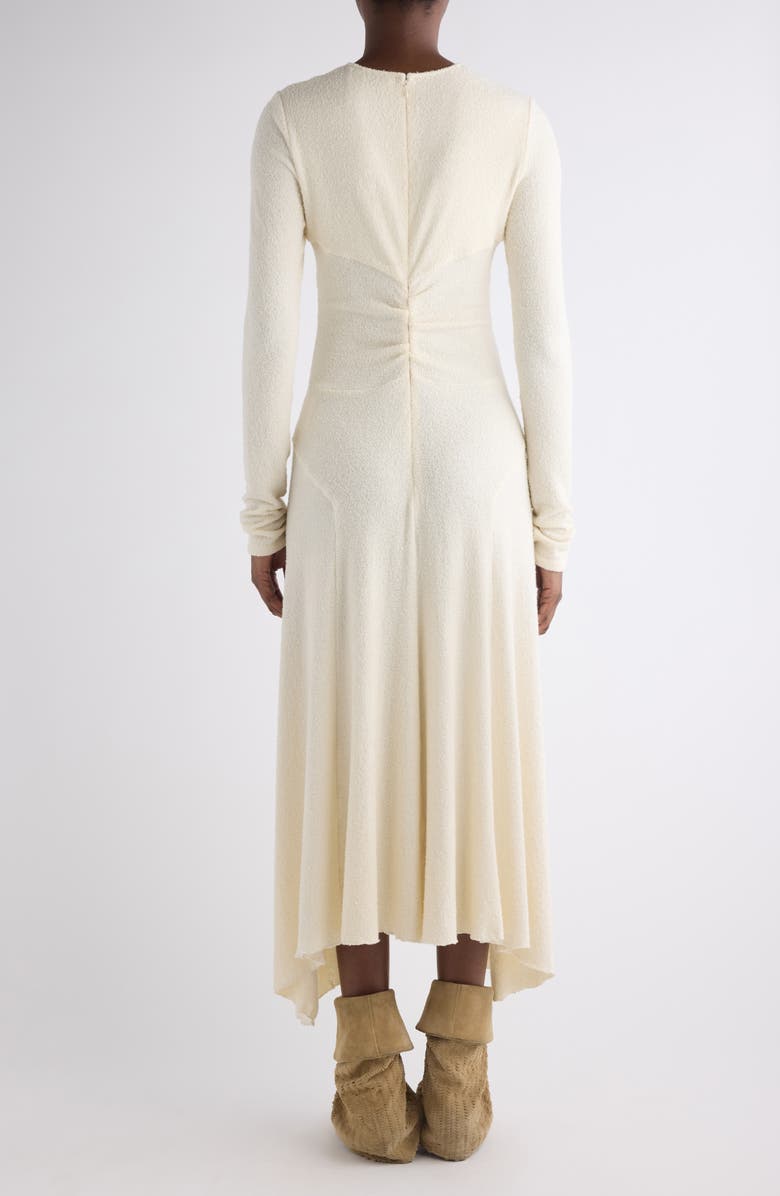 Isabel Marant Flora Long Sleeve Asymmetric Dress, Alternate, color, Ecru