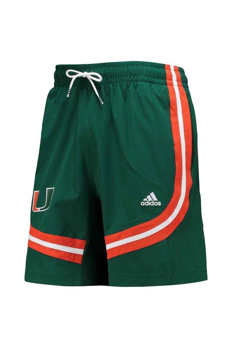 Men's adidas Green Miami Hurricanes Swingman Basketball AEROREADY Shorts, Alternate, color, Green