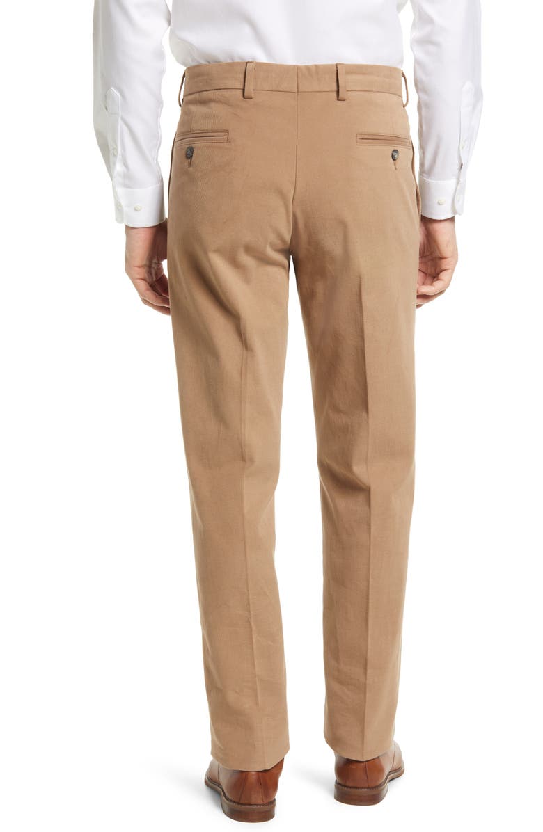Berle Charleston Khakis Flat Front Brushed Stretch Twill Pants, Alternate, color, 