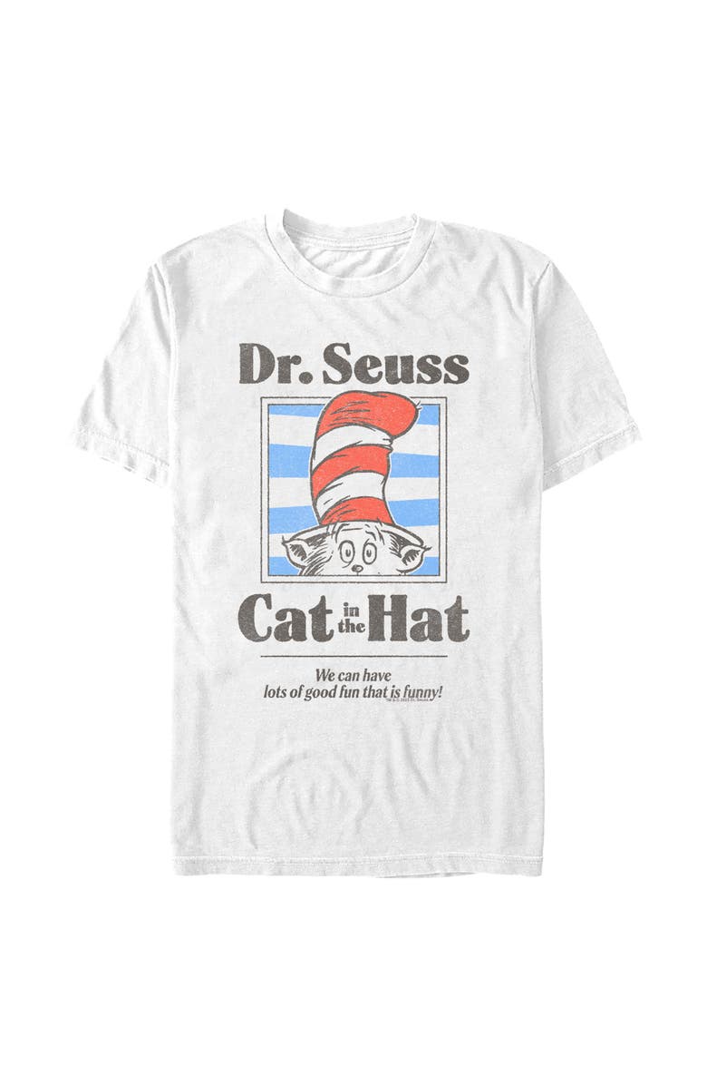 Dr. Seuss Men's Dr. Seuss The Cat in the Hat Fun that is Funny  Graphic T-Shirt, Alternate, color, 