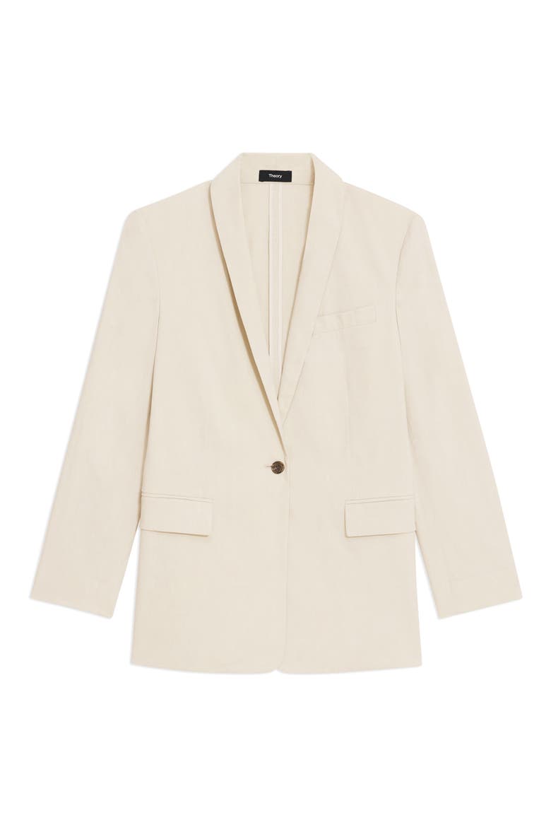 Good Shawl Collar Linen Blend Blazer, Alternate, color, STRAW
