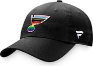 FANATICS Men's Fanatics Branded Black St. Louis Blues Team Logo Pride Adjustable Hat