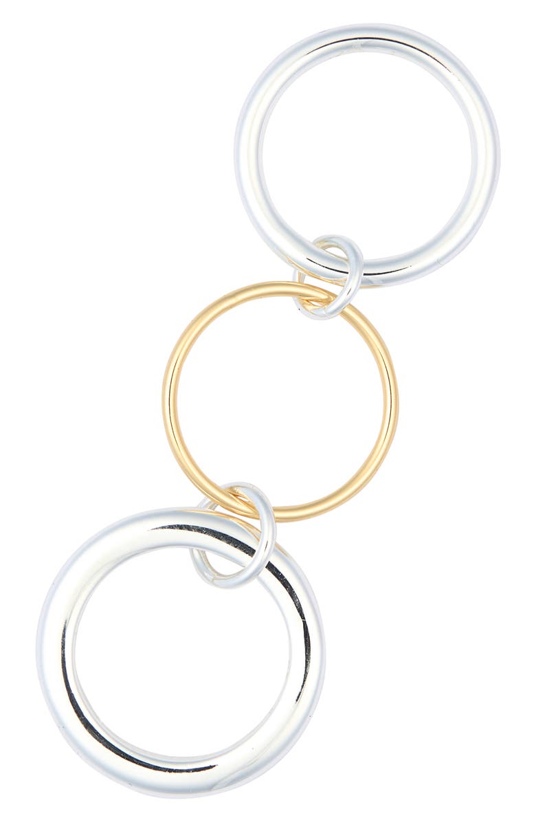 NORDSTROM RACK Demi Fine Interlocked Band Ring, Alternate, color, Silver- Gold