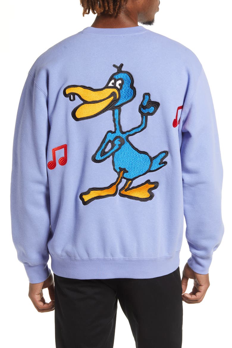 Men's Disco Duck Cotton Blend Crewneck Sweatshirt, Alternate, color, DIGITAL VI
