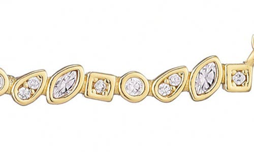 Adornia 14k Gold Plated Dainty Mixed Shape Bar Necklace