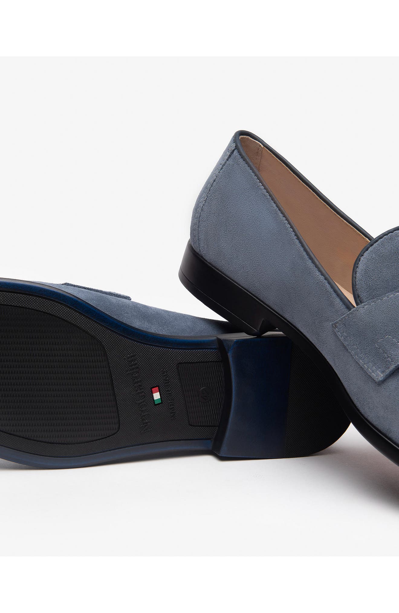 NeroGiardini Suede Slip-On Penny Loafer (Men) | Nordstrom