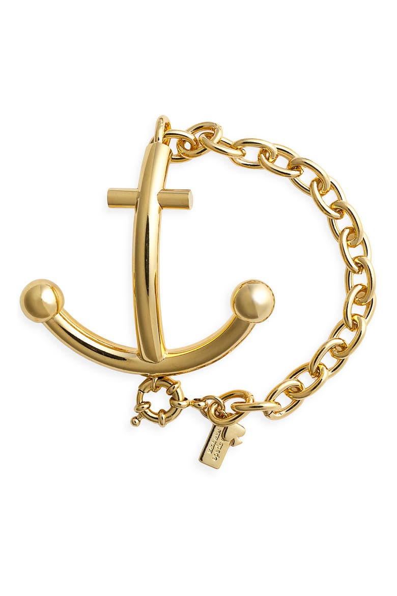 'anchors away' bracelet, Main, color, GOLD