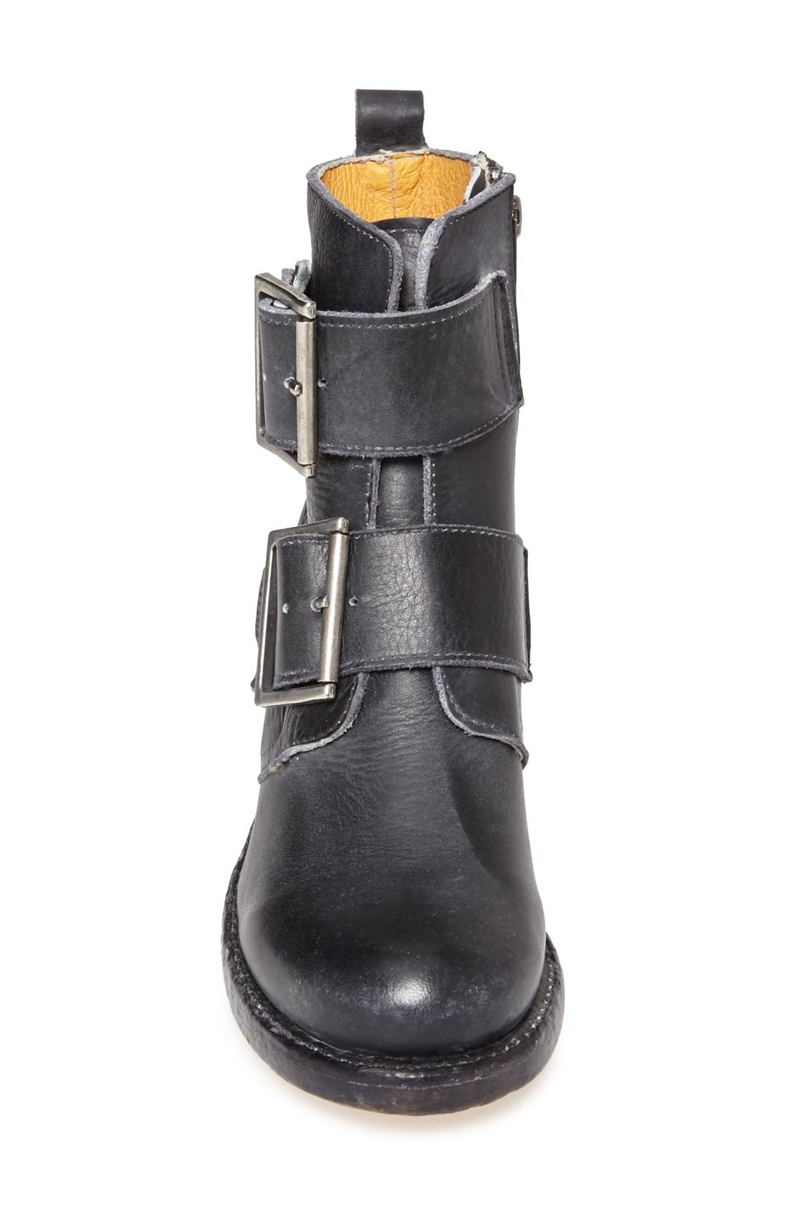 Frye 'Sabrina' Double Buckle Bootie, Alternate, color, 