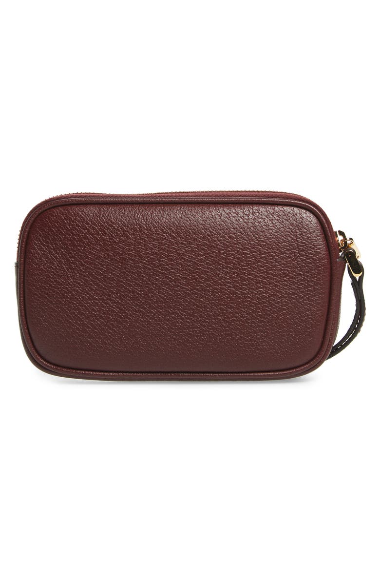 Ophidia Leather iPhone Case, Alternate, color, VINTAGE BORD/ VERT RED VERT