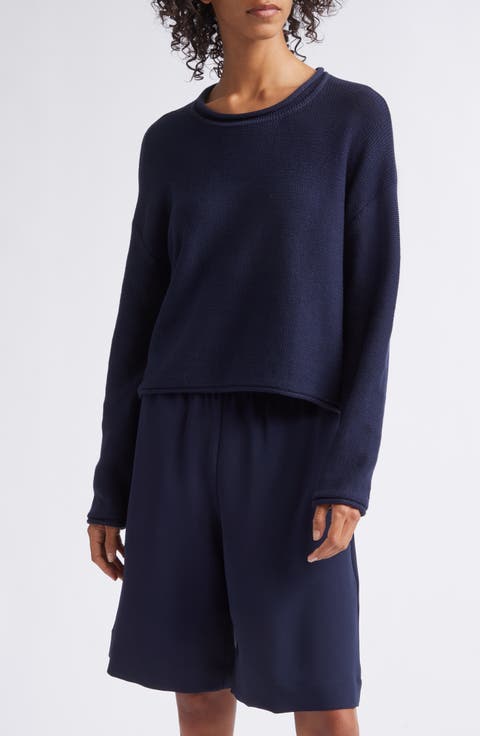 Mae Crewneck Cotton Blend Sweater