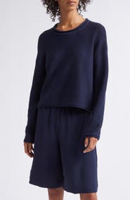 LESET Mae Crewneck Cotton Blend Sweater