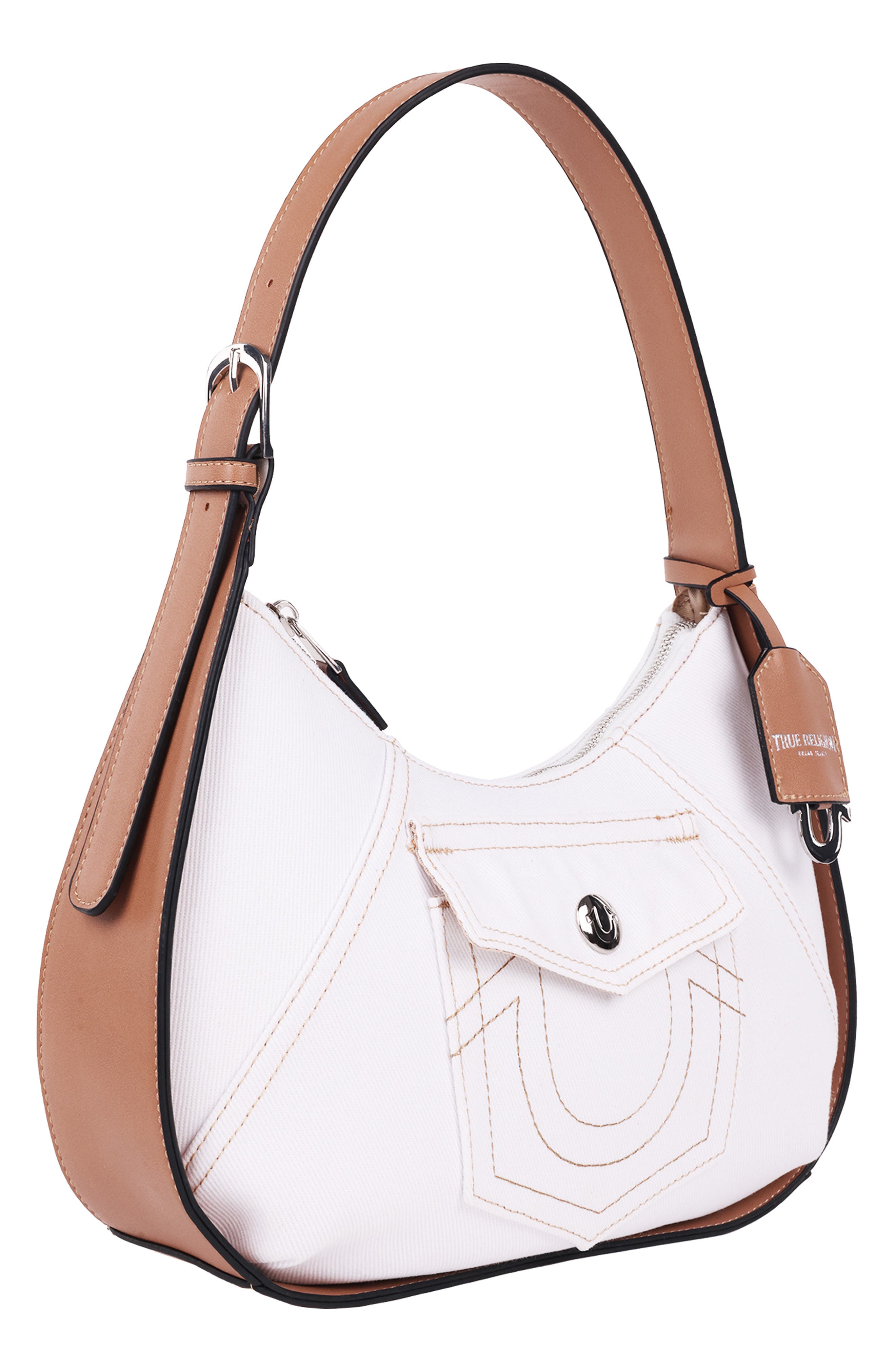 Horseshoe Pocket Medium Hobo, Alternate, color, WHITE
