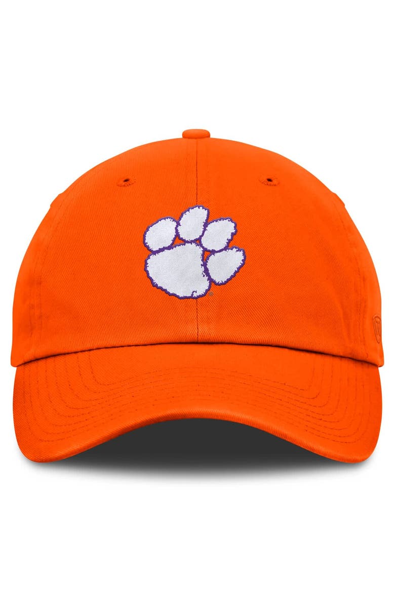Men's Top of the World Orange Clemson Tigers Team Logo Washed Adjustable Hat, Alternate, color, Orange
