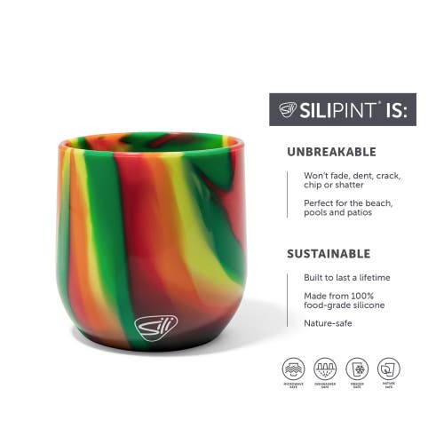 Silipint Stemless Wine Glasses 12oz 2 Pk Hibiscus