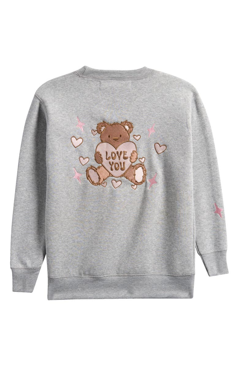 Vintage Havana Kids' Love You Bear Sweatshirt, Alternate, color, H Grey